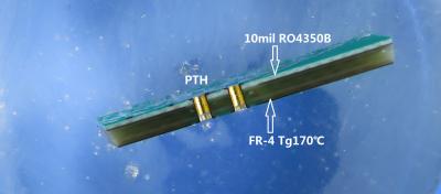 Chine Panneau hybride Bulit de carte PCB sur Rogers 10mil RO4350B et FR-4 avec de l'or d'immersion à vendre