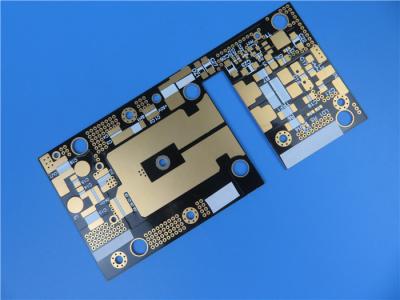 China Placa de circuito impresso de alta frequência RF-35 PCB 30 mil 1,524 mm dupla face com máscara de solda preta e dourada de imersão à venda