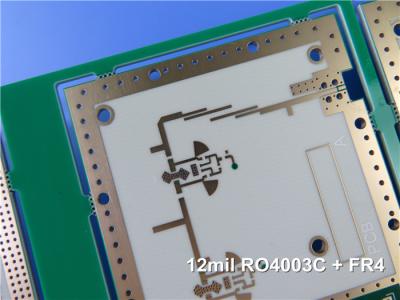 China High Frequency Hybrid PCB 4 Layer Mixed PCB Board Bulit On Rogers 12mil RO4003C and FR-4 for sale