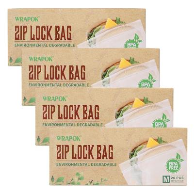 China Cornstarch BIODEGRADABLE Home Base Plant Bag Compostable Food Packaging Ziplock Bag for sale