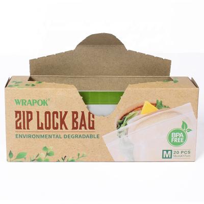 China Factory Base 100% Biodegradable Food Packaging Zip Lock Bag Compostable Biodegradable Plastic Bag for sale