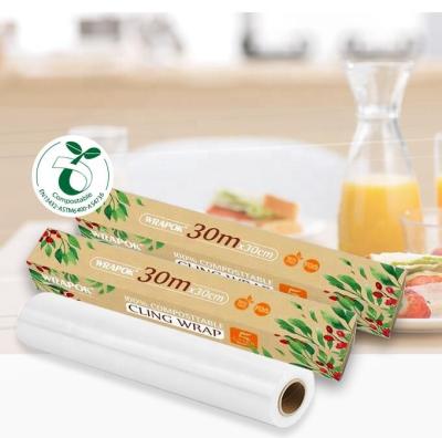 China Food Eco Friendly Household Compostable Biodegradable Cling Film Food Wrap for sale