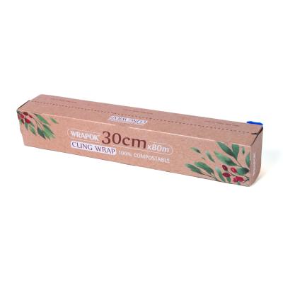 China Compostable Food Eco Cornstarch PLA Househols Biodegradable Home Cling Film Wrap for sale