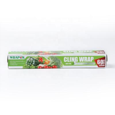 China Wrapok Microwavable Microwave-Safe PE Cling Films Food Grade Plastic Cling Wrap Roll for sale