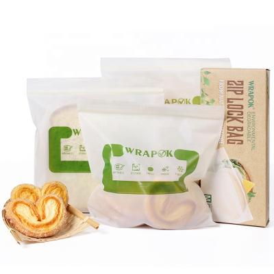 China food & Beverage Packaging Organic Cornstarch Sandwich Handle Seal 100% Biodegradable Compostable Plastic Bag for sale