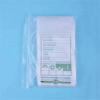 China Custom Printed Moisture Proof Medicine Bag Reusable Ziplock Bag For Medicine Storage Pill Bag for sale