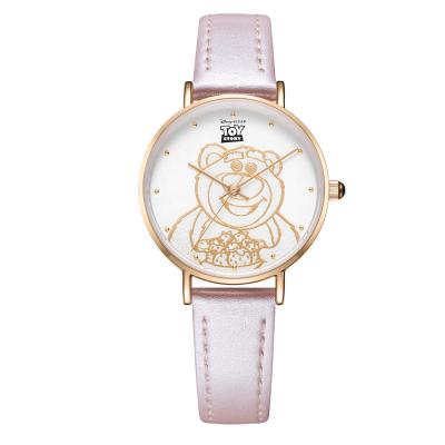 China Water Resistant 2021 Cute Custom Logo Strawberry Printed Watch Ladies IPRG Leather Round Case Watches For Girls for sale