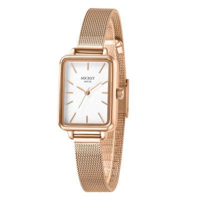 China Water Resistant 2021 Trendy IPRG Alloy Case Stainless Steel Mesh Band Luxury Square Woman Watches for sale