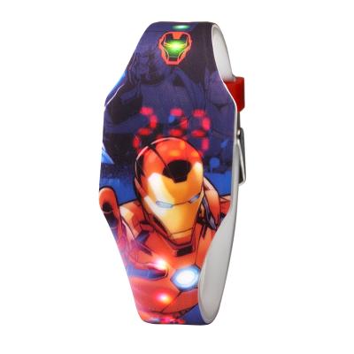 China LED Display Wonder Marked Cartoon Ironman Design Silicone Material LED Eyes For Kids for sale