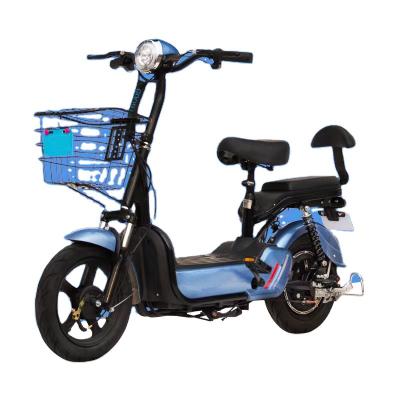 China Factory price high carbon steel chinese electric bikee-bicycle scooter e-bike with pedal 48V 350W for sale