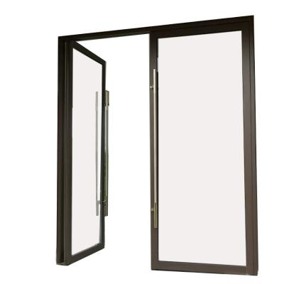 China Thermal Insulation RG 100 Style Interior Door Double Swing Door Thermal Insulation Luxury Modern Aluminum French Door for sale