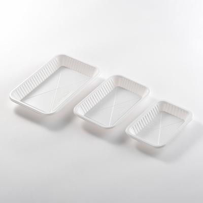 China Thermoformed Wholesale Food Supermarket Meat Fruit Vegetable Tray Food Grade pp Plastic Tray for sale