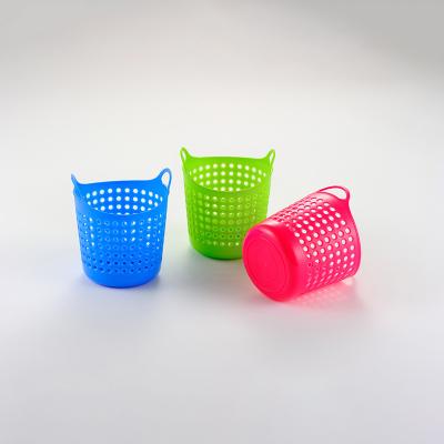 China Hot Sale Viable Mini Plastic Basket With Handles Storage Organizer For Office Bedroom Home Office Gift Customized for sale