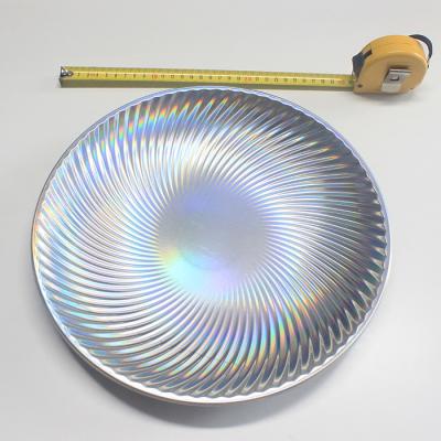 China 12inch Gold Decoration Disposable Shiny Silver Disposable Dishes Gold Plastic Dishes for sale