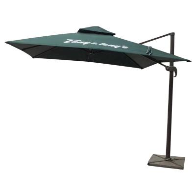 China Restaurant Modern Aluminum Cantilever Patio Netting Furniture Outdoor Umbrella for sale