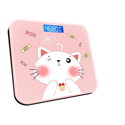 China Super LOT Art Tempered Glass Scale Bathroom Wireless Body Weight Scale for sale