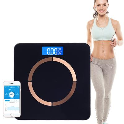 China High Strength Fat Scales Hot Sale Body Measurement Health LED Display Portable Tempered Glass Scale for sale