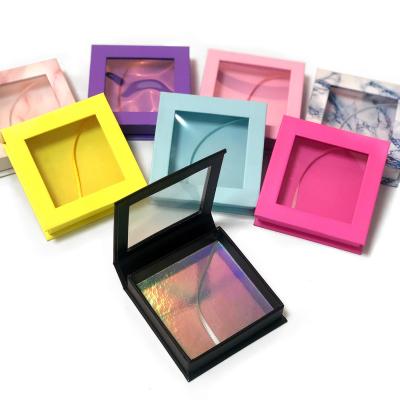 China Recyclable High Quality Durable In Stock Customize Lash Boxes Mix Color Lash Boxes With Window for sale