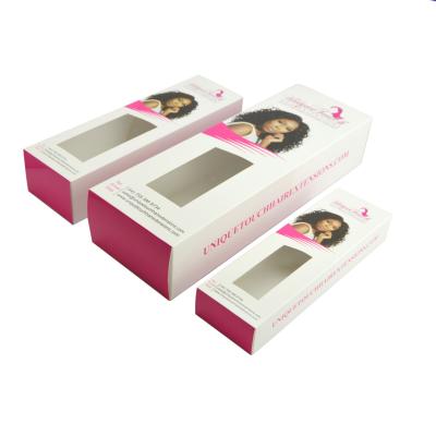 China Recycled materials sell the best customized wig box braid wig sale wholesale carton with window for sale