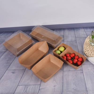 China Disposable French Fries Fried Chicken Takeaway Biodegradable Sushi Folding Wrapping Paper Lunch Box for sale