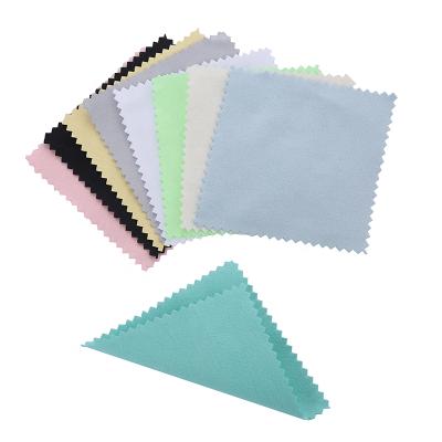 China Viable Microfiber Mediumturquoise Jewelry Glass Cleaning Cloths For Sterling Silver Gold Platinum for sale