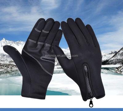 China PU Sports Waterproof Touchable Screen Fingers Windproof Gloves For Winter for sale