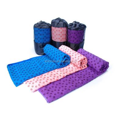 China Super Soft Microfiber Non-slip QUICK DRY Quick Dry Sweat Absorbent Hot Yoga Mat Towel for Pilates and Workout for sale