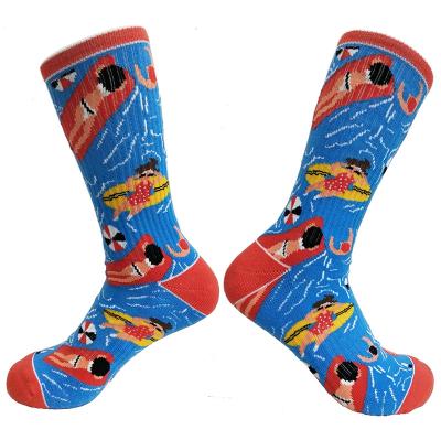 China Custom Logo Fancy Socks Men's Sports Socks Athletic Mens Sports Socks for sale