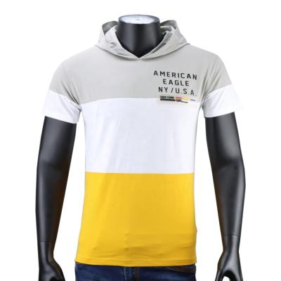 China Anti-Wrinkle Mens Summer Shorts Y Sleeve Tee Plus Size Mens Clothing Fashion Outwear Casual Hoodie Tee Color Block T-Shirt men for sale