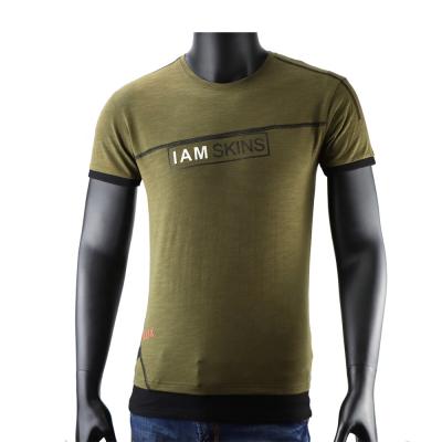 China hot sale 100%cotton Anti-wrinkle washed cotton fabric T-shirts for men and fashionable men's T-shirts with embroidery for sale