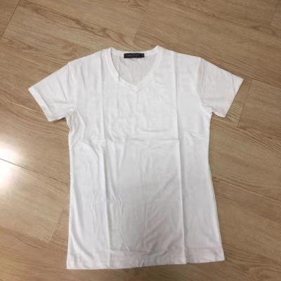 China whosale hot sale cheap high quality 95%cotton 5%spandex Anti-wrinkle many color v-neck t-shirt round neck white plain plain t-shirt for sale