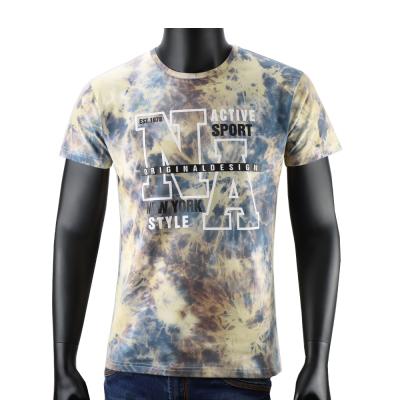 China Anti-Wrinkle Blue Short Tie Dye T-shirt Colortone Tie Dye T-shirt Sleeve Tie And Dye T-shirt for sale