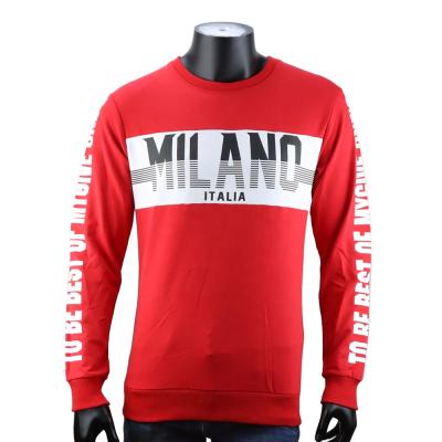 China sports oversize sweatshirt Anti-wrinkle fashion white embroidery hoodie custom cut and sew hoodie sweatshirt letter printing red color for sale