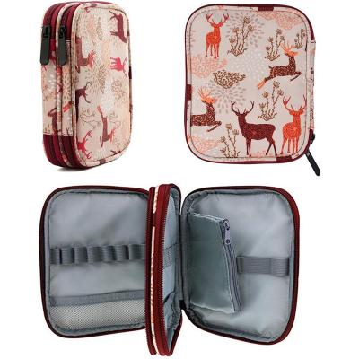 China Empty Storage Bag Portable Travel Organizer Zipper Bags Viable Case Hook Storage Bag with Pocket Holders and Web Hook Slots for sale