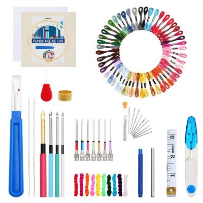 China Wholesale Embroidered Cross Stitch Hand DIY Punch Needle Embroidery Starter Kit With Tools And Instructions Punch Needle Kits For Beginners for sale