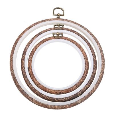 China Wholesale Cross Ring Imitated Wood Display Frame Embroidery Tool Stitch Hoop and Oval Embroidery Hoop for sale