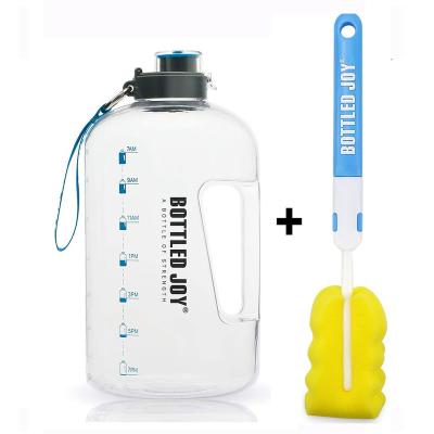 China Viable Weather Marked Water Bottle 1 Gallon Large BPA Free E Water Bottle Jug With Leak-proof Flip Top for sale