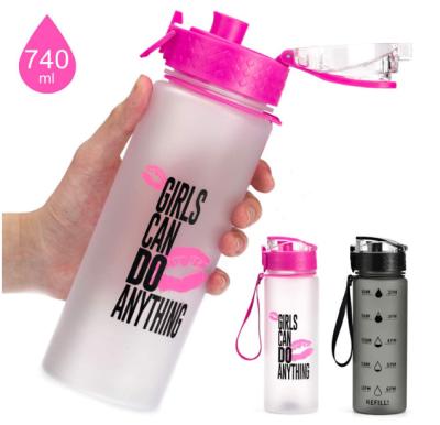 China Sustainable HDPE Plastic Bottles , 600ml Shaker Pet Water Bottles , Drink Bottle Bpa Free for sale