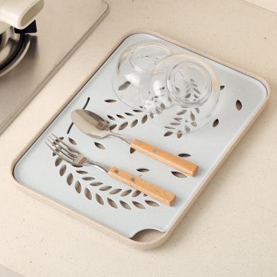 China Wheat Straw Fiber Household Use Wheat Straw Fiber Cup Tray Universal Drain Board for sale