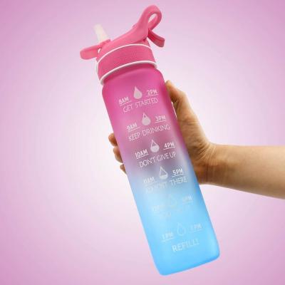 China Sustainable Water Bottle With Spray , Spray Water Bottle For Mountain Bike for sale