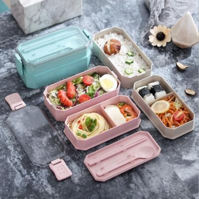 China Viable Wheat Straw Fiber Lunch Box Bento Box for sale