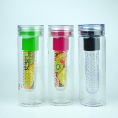 China China Factory Sustainable Supply Customize Leakproof Plastic Fruit Water Bottle for sale