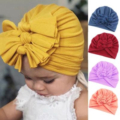 China Fashional Pretty Lady Kids Girls Baby Toddler Turban Tied Bow Hat Headband Hair Band Headwear for sale