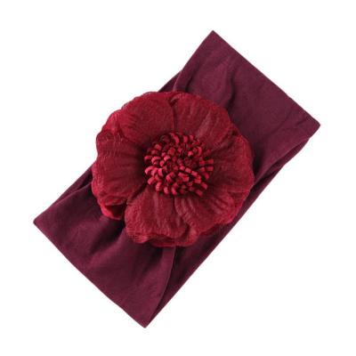 China Wholesale European and American style nylon baby headband 17 colors new flower super sunflower baby headband for sale