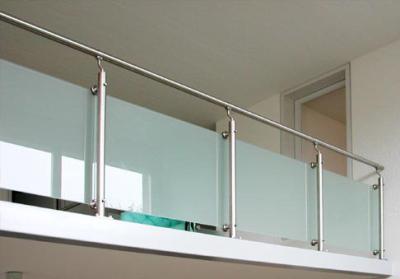 China Opaque White Railing Glass Easy Cleaning Nano Coating High Purity for sale