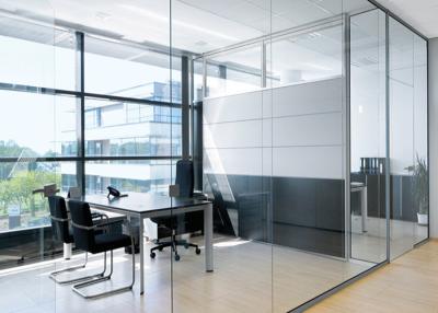 China Lighting Partition Wall Glass , Glass Office Partition Systems for sale