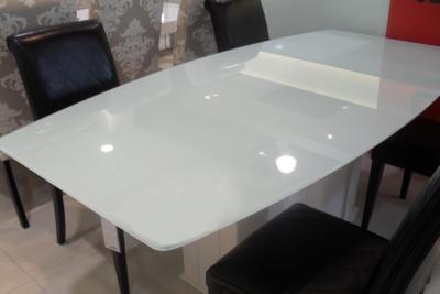 China White Painted Table Top Glass EN12150 Standards Protect Furniture for sale