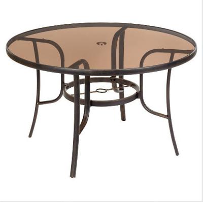 China Round Bronze Tinted Table Top Glass Withstands Abrupt Temperature for sale