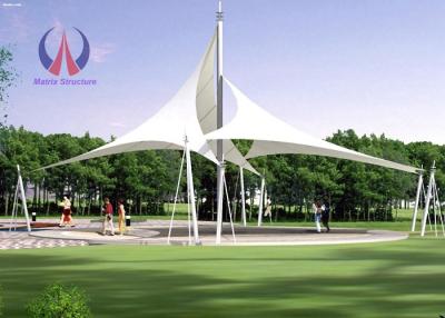 China High Strength Permanent Tent Structures , Tension Shade Structures Earthquake Resistant for sale