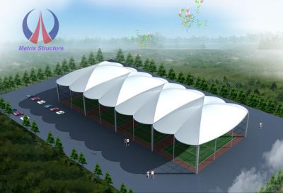 China Anti - UV PVDF Tensioned Membrane Structures Outdoor Sports Tents With Steel Frame for sale